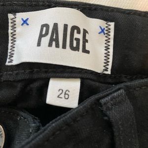 Skinny, ripped, black, Paige jeans